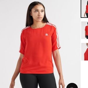 Adidas three striped tee